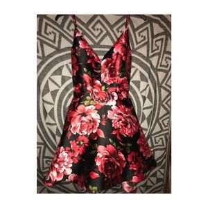 Red rose homecoming dress